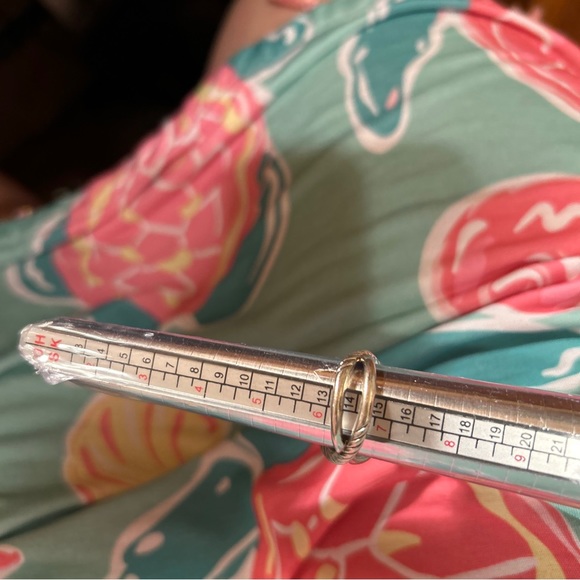 David Yurman vintage sterling silver infinity cable band topaz size 6 3/4 - Picture 5 of 14